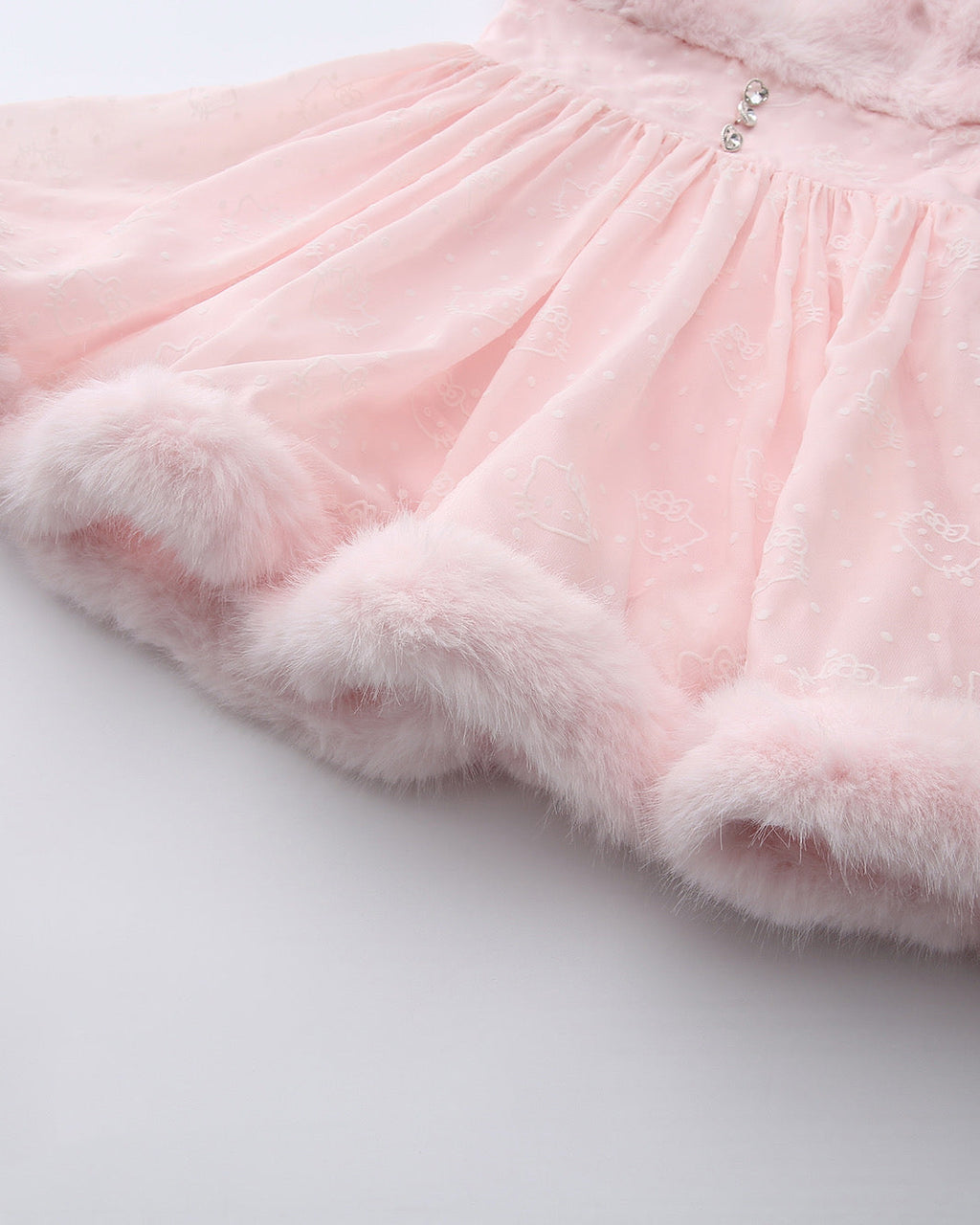 Kitty Princess Fur Chiffon Dress