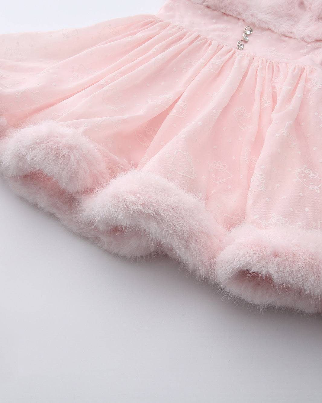 Kitty Princess Fur Chiffon Dress