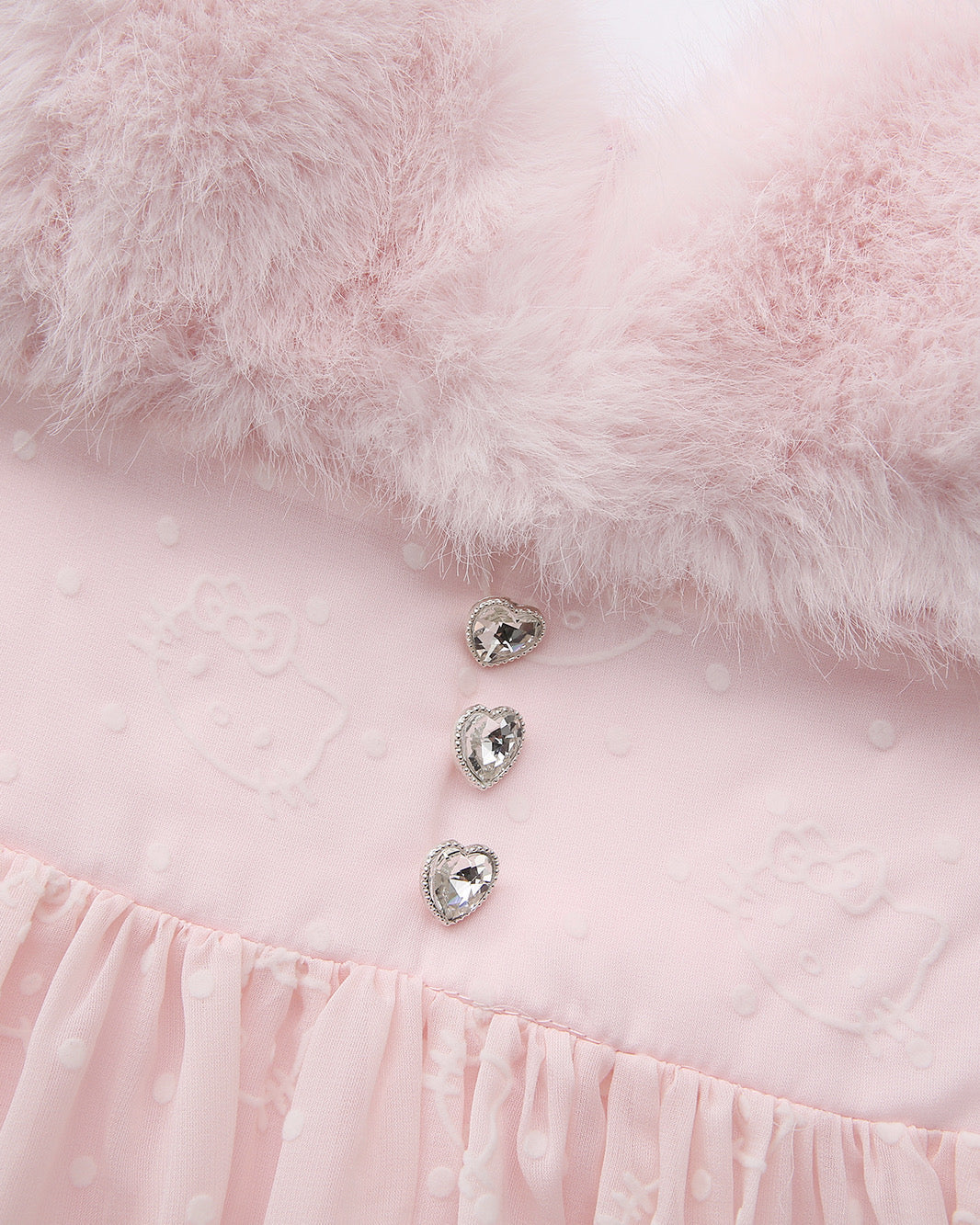 Kitty Princess Fur Chiffon Dress