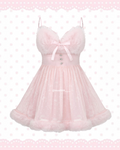 Kitty Princess Fur Chiffon Dress