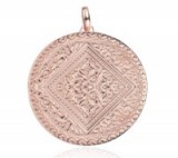 Monica Vinader Marie Pendant 18ct Rose Gold Plated Vermeil on Sterling Silver. Large disc pendants | luxe style jewellery