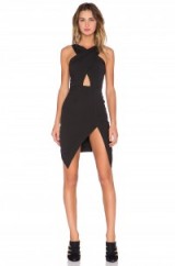 NBD x Revolve Up To Me cut out dress in black. Party dresses ~ asymmetric hemline ~ evening fashion ~ occasion wear