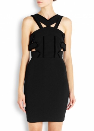 ROLAND MOURET Altamira black cut-out crepe mini dress ~ dream dresses ~ designer fashion