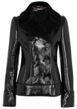 ALEXANDER MCQUEEN Black glossed wool blend jacket ~ dream jackets ~ designer fashion