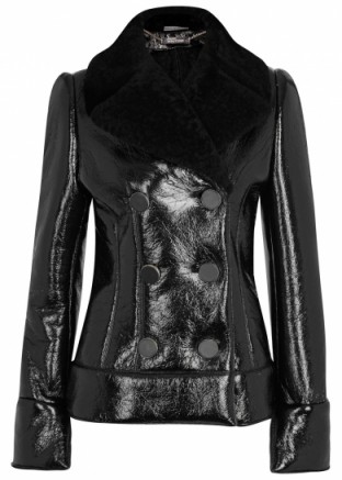 ALEXANDER MCQUEEN Black glossed wool blend jacket ~ dream jackets ~ designer fashion