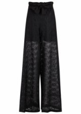 OSMAN Black wide-leg lace trousers ~ dream trousers ~ designer fashion