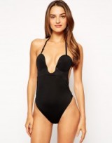 Fashion Forms U Plunge Backless Strapless Bodysuit. Plunge lingerie | plunging bodysuits | deep V neckline