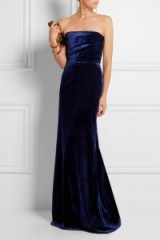 VICTORIA BECKHAM strapless velvet gown – as worn by Cheryl Fernandez-Versini at the 2015 Pride Of Britain Awards. Celebrity fashion | star style | designer gowns | what celebrities wear | Cheryl Cole