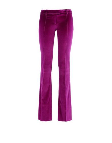 BARBARA BUI – Velvet Flared Pants in Purple – in the style of Beyonce ...
