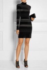 BALMAIN Paneled cotton-blend velvet mini dress in black – as worn by Kris Jenner posted on Instagram, 10 November 2015. Celebrity fashion | star style | designer dresses | what celebrities wear