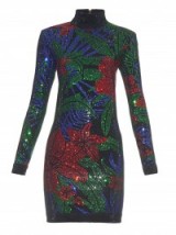 BALMAIN Hot Tropic crystal-embellished mini dress – as worn by Kris Jenner at the Victoria’s Secret fashion show in New York, November 2015. Celebrity fashion | star style | designer dresses | what celebrities wear