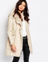 River Island Faux Shearling Coat cream – winter coats – warm fashion – luxe style outerwear