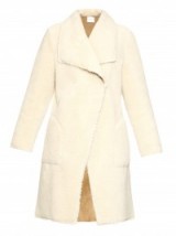 VELVET BY GRAHAM & SPENCER Teddy reversible faux-shearling coat in cream & tan – as worn by model Irina Shayk out in New York City, 15 November 2015. Celebrity fashion | star style | warm winter coats | what celebrities wear