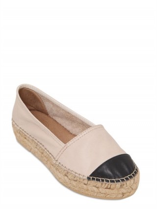 KG BY KURT GEIGER MELLOW NAPPA LEATHER ESPADRILLES – flat summer shoes – two tone espadrille – holiday flats – casual chic footwear