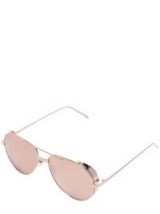 LINDA FARROW ROSE GOLD PLATED AVIATOR SUNGLASSES – summer eyewear – designer accessories – summer fashion – holiday essentials