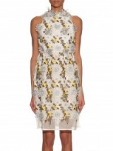 ERDEM Dina silk-organza floral-embroidered dress ~ feminine style ~ occasion wear ~ floral embellished ~ luxe ~ luxury ~ beautiful fashion