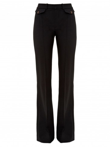 CHLOÉ Flared-leg high-rise trousers ~ chic style fashion ~ classic pants ~ designer fashion ~ wardrobe essentials