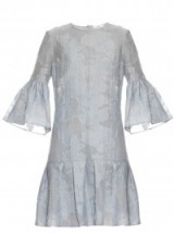 ERDEM Lissy floral fil coupé dress ~ feminine style ~ beautiful dresses ~ designer fashion ~ elegant clothing ~ dusty blue