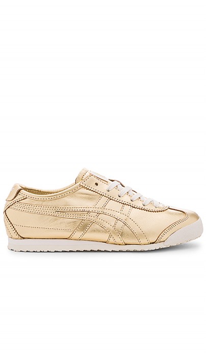 ONITSUKA TIGER ~ MEXICO 66 SNEAKER gold. Metallic sneakers | flat ...