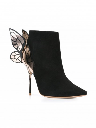 SOPHIA WEBSTER butterfly applique boots….these black stiletto boots are ...