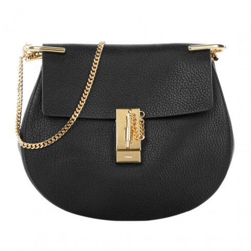 CHLOÉ Drew Porte Epaule Black – leather shoulder bag – designer bags – luxury handbags