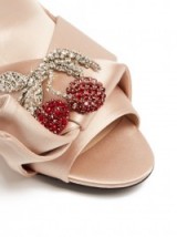 NO. 21 Crystal-embellished satin slides