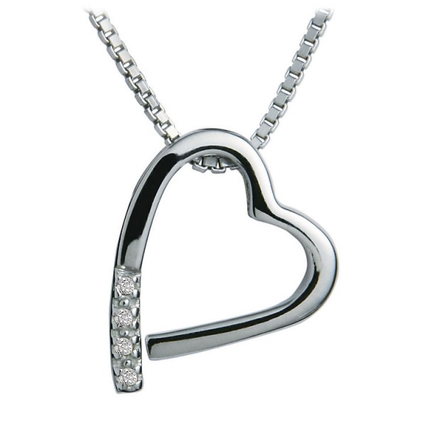 Hot Diamonds Open Heart Angle Pendant ~ silver pendants ~ romantic jewellery ~ diamond necklaces