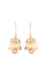 AURÉLIE BIDERMANN Lily of the Valley gold-plated earrings ~ luxe style drop earrings ~ designer accessories ~ beautiful floral jewellery ~ pink & gold