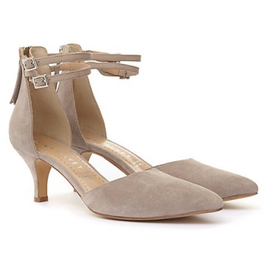 Mint Velvet Luna Two Part Court Shoes, Nude – double ankle strap courts