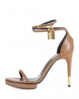 TOM FORD Platform Ankle-Lock 105mm Sandal in Brown Leather ~ barely there sandals ~ strappy high heels ~ designer shoes