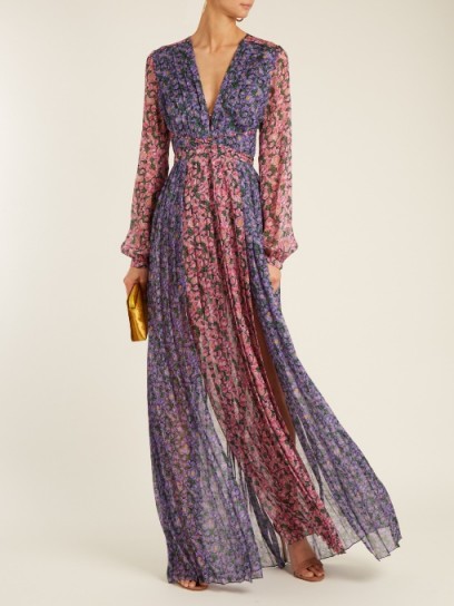 RAQUEL DINIZ Valentina floral-print silk-georgette gown