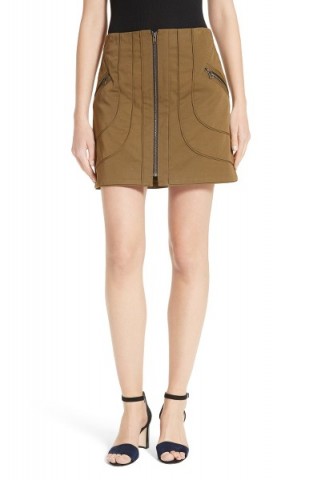 Demi Lovato army green front zip skirt, Linda Cargo Skirt by Veronica ...