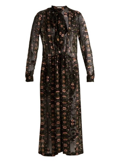 PREEN BY THORNTON BREGAZZI Abram floral-print satin-devoré midi dress
