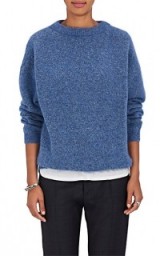 ACNE STUDIOS Dramatic Mohair-Blend Sweater ~ stylish blue sweaters