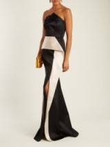 ROLAND MOURET Addover double-faced satin gown