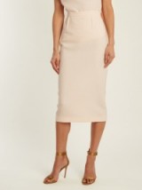 ROLAND MOURET Arreton double-wool crepe pencil skirt ~ smart pink skirts