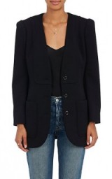 CHLOÉ Punto Milano Wool Three-Button Jacket ~ chic black jackets