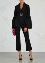 REJINA PYO Claire black bell-sleeve jacket ~ black statement jackets