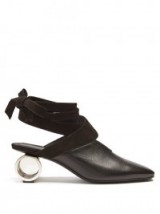 J.W.ANDERSON Cylinder-heel leather mules ~ contemporary footwear ~ stylish shoes