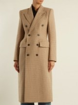 BALENCIAGA Hourglass double-breasted coat ~ smart houndstooth winter coats