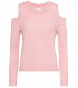 JARDIN DES ORANGERS Cashmere sweater – pink cold shoulder sweaters