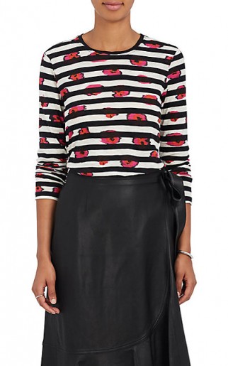 PROENZA SCHOULER Ikat-Inspired Striped Cotton Jersey T-Shirt