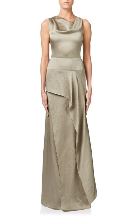 ROLAND MOURET ALFORD GOWN ~ silk evening gowns ~ draped occasion dresses