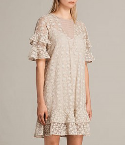 ALLSAINTS HENRIETTA RUFFLE DRESS