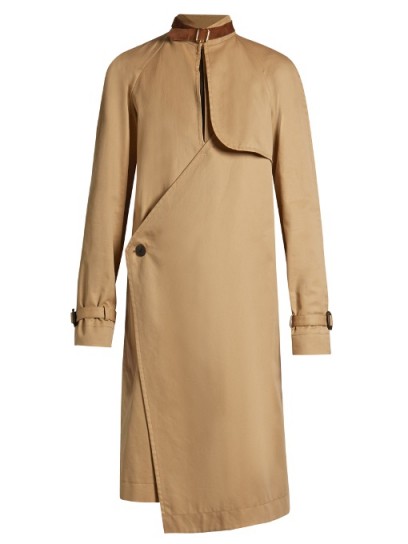 J.W.ANDERSON Asymmetric neck-strap cotton trench coat