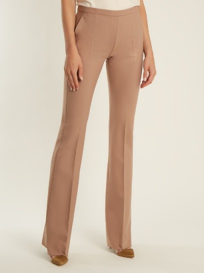 MAX MARA Baita trousers ~ camel-brown flared pants