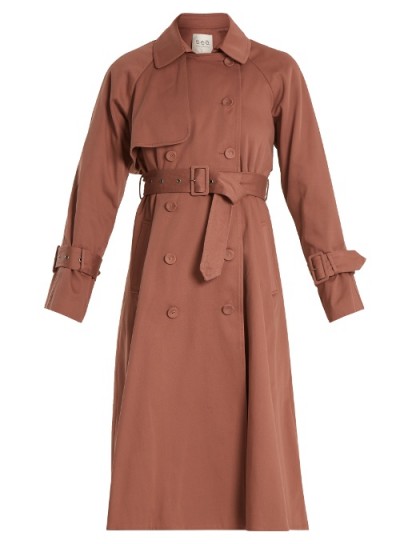 SEA Belted cotton double-breasted trench coat