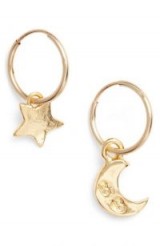 BRITT BOLTON Moon & Star Drop Earrings – small delicate jewellery