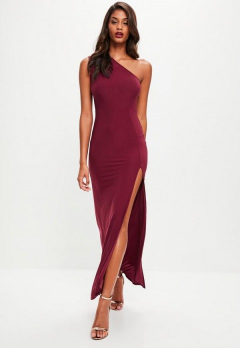 burgundy slinky dress
