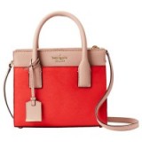 kate spade new york Cameron Street Mini Candace Leather Satchel, Prickly Pear